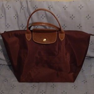 Longchamp LePliage Large Brown Nylon Tote